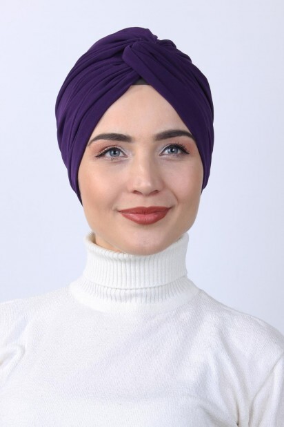Bonnet Noeud Violet - Hijab