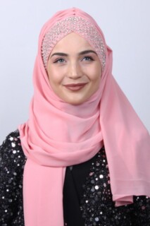 Stone Boneli Design Shawl Powder Pink - 100282951 - Hijab