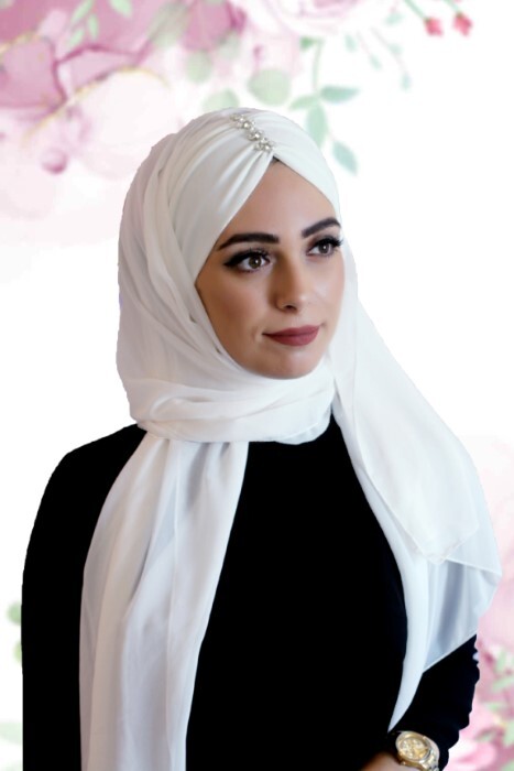 أبيض - كود: 62-15 - Hijab