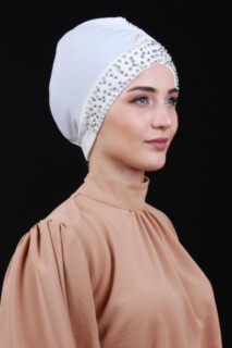 Pearl Stone Bonnet White