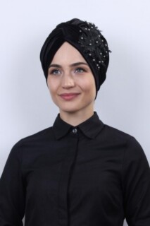 مخمل جبر فيرا بونيه أسود - Hijab