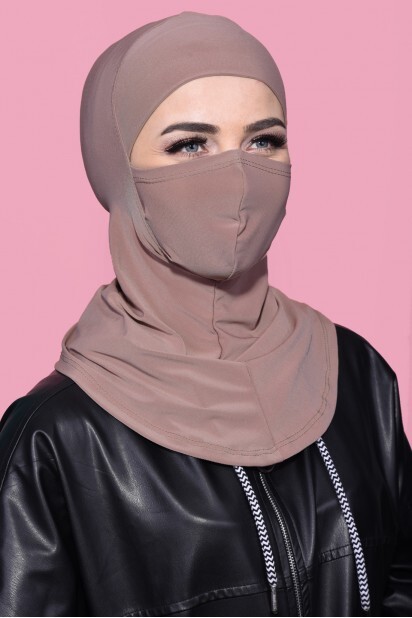 Masked Sport Hijab Outdoor Mink
