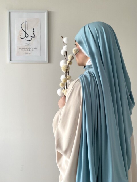 Shawl - ماكسي جيرسي ساندي Hijjab®️ Creation - أخضر فاتح - Hijab