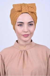 Lacy Bow Bone Mustard Yellow - 100285332 - Hijab