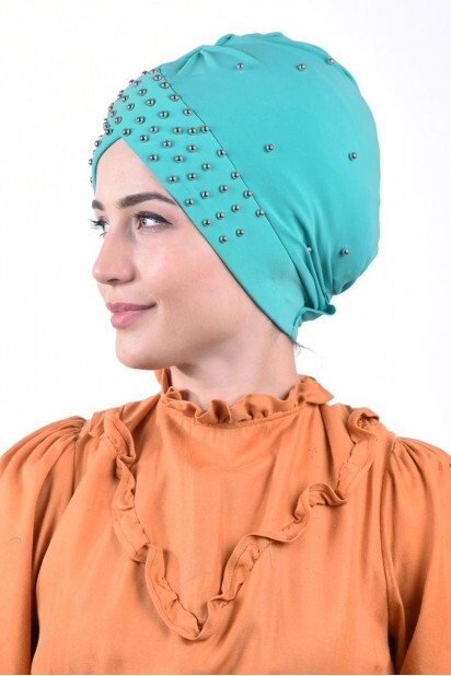 Pearl Pool Cap Aqua Green