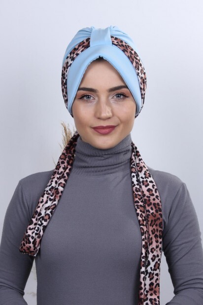 Scarf Hat Cap Baby Blue - 100284986 - Hijab