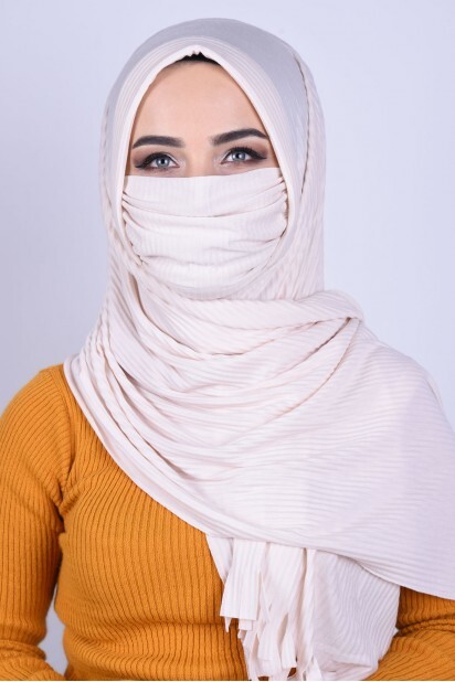 Châle Masqué Crème - Hijab