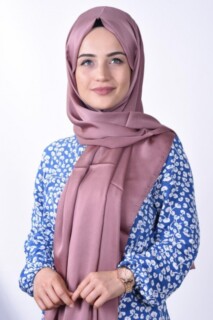 Dubai Soie Gaufre Châle Rose Séchée - Hijab
