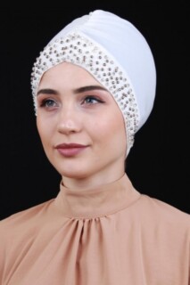 Pearl Stone Bonnet White