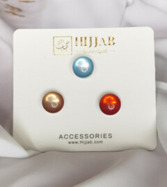 3 Pcs ( 3 pair ) Islam Women Scarves Magnetic Brooch Pin 100298865 - Hijab