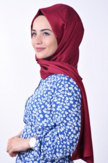 Dubai Silk Waffle Shawl Claret Red
