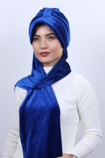 Velvet Shawl Hat Bonnet Sax - 100283134 - Hijab