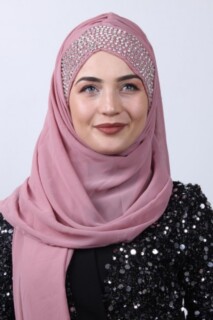 Stone Boneli Design Shawl Dried Rose - 100282958 - Hijab