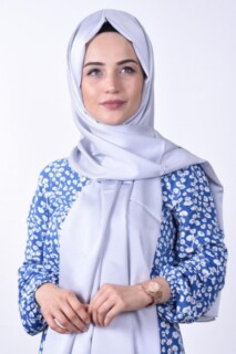 Dubai Silk Waffle Shawl Silver Gray - 100282865 - Hijab