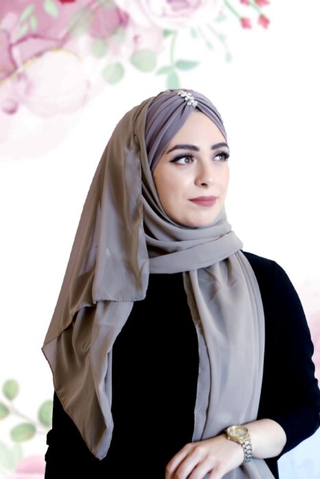رمادي - كود: 62-09 - Hijab