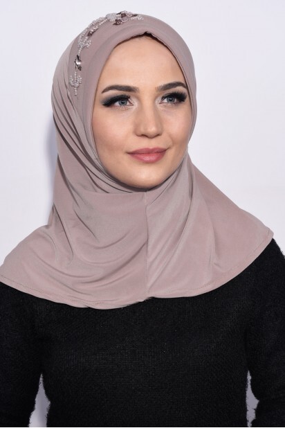 Practical Sequin Hijab Light Mink - 100285494 - Hijab