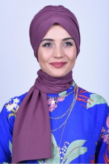 Froncé Tie Bone Rose Foncé Séché - Hijab