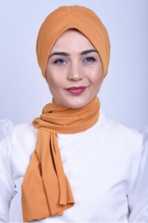 Cravate Froncée Os Jaune Moutarde - Hijab