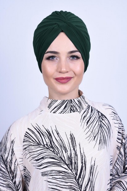 الشال الخارجي باللون الأخضر الزمردي - Hijab