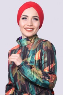 قبعة حمام السباحة الأحمر - Hijab