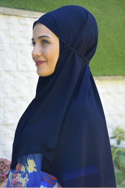 Nowa Tie Hijab Navy Blue - 100285440 - Hijab