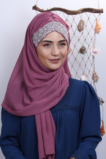 Stone Design Bonnet Châle Rose Séchée - Hijab