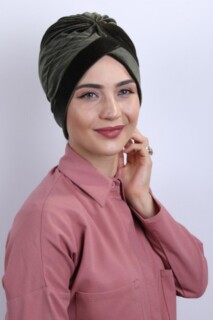 Velours Nevru Bone Vert Kaki - Hijab