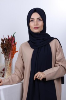 Medina Silk Shawl Navy Blue 100285393 - Hijab