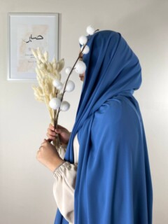 ماكسي Medine الحرير الأزرق السماوي - Hijab