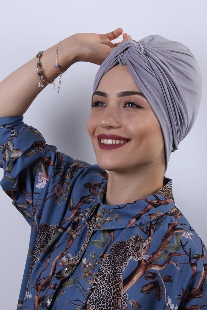 Bonnet Enveloppant Gris - Hijab