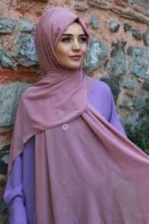 Châle Mousseline Unie Rose Séchée - Hijab