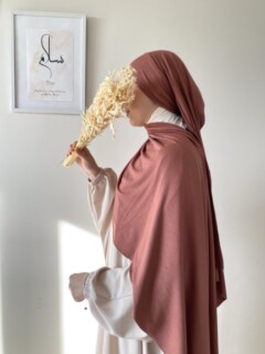 Maxi jersey sandy hijjab®️ Création - BOIS DE ROSE 🥀 - Hijab