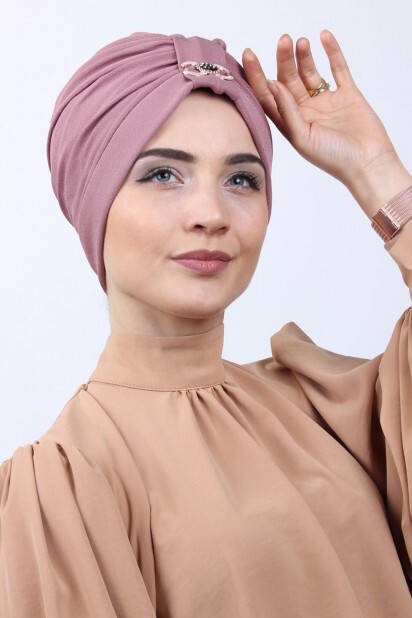 Buckled Double-Sided Bonnet Dried Rose - 100285173 - Hijab