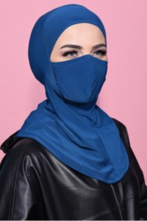 Masked Sport Hijab Petrol Blue