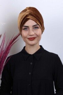 Velvet 3-Striped Bonnet Bronze - 100283001 - Hijab