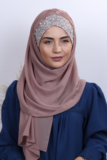 Stone Design Bonnet Châle Vison Clair - Hijab