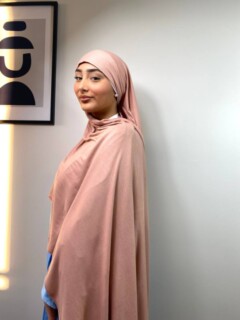 البيج الرماد الوردي - Hijab