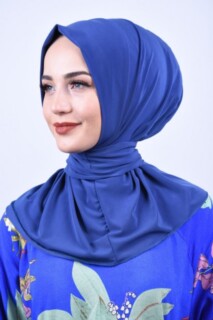 Foulard à Boutons Pression Châle Indigo - Hijab