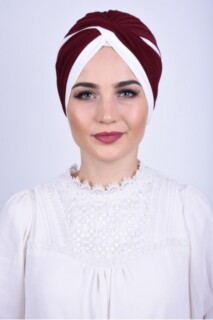 Bicolore Vera Bone Rouge Bordeaux - Hijab