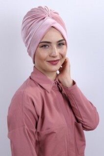 Velvet Nevru Bonnet Powder Pink - 100283089 - Hijab