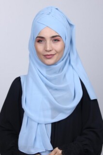 Bonnet Shawl Baby Blue - 100285144 - Hijab