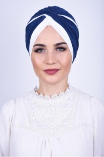 Bicolore Vera Bone Indigo - Hijab