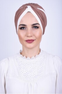 Bicolore Vera Bonnet Tan - Hijab