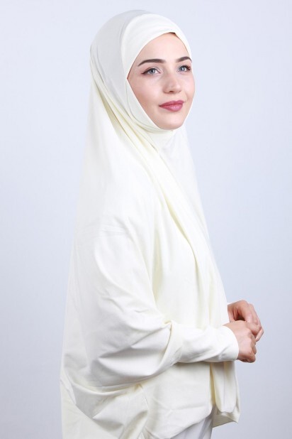 5XL Veiled Hijab Ecru