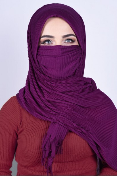 Masked Shawl Purple - 100285350 - Hijab