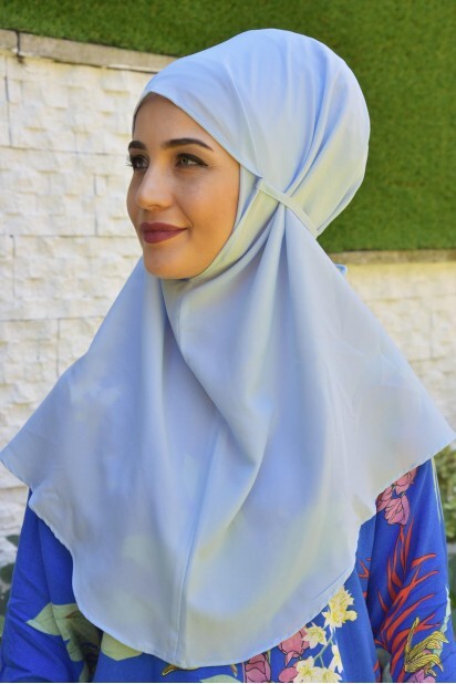 Hijab à nouer Nowa Bleu bébé - Hijab