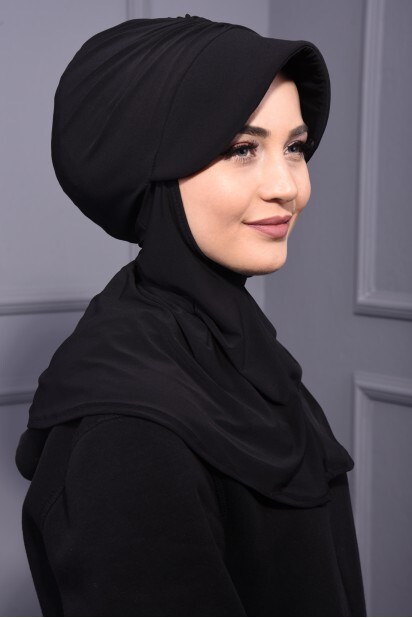 Sports Hat Scarf Black - 100285646 - Hijab
