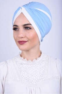 Two Color Vera Bonnet Baby Blue