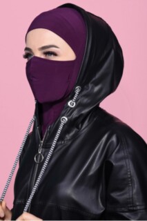 Masked Sport Hijab Plum