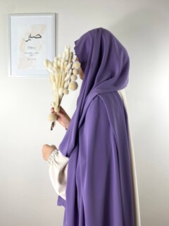 Shawl - Soie de médine mauve<br />Maxi xxl 250/75 cm - Hijab